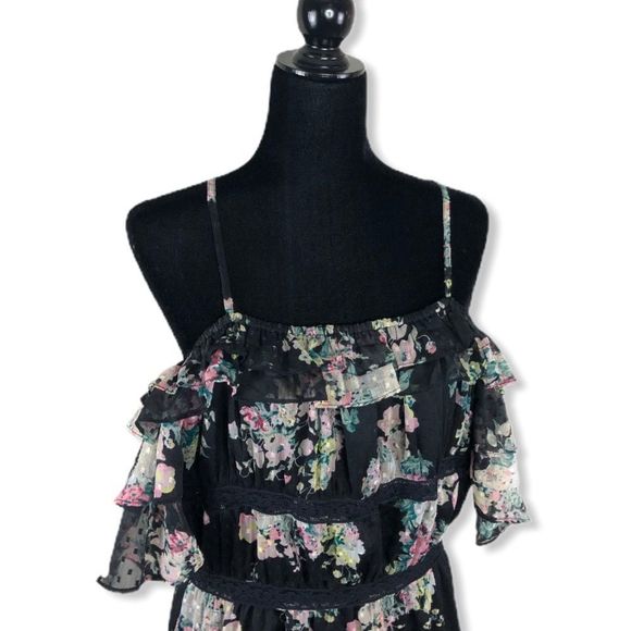 Walter Baker Hansen Asymmetrical Hem Open Shouldee Floral Spring Dress NWT sz 10 - Picture 6 of 13